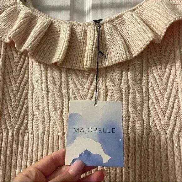 MAJORELLE Rosalie Knit Mini Dress in Ivory - Picture 3 of 5